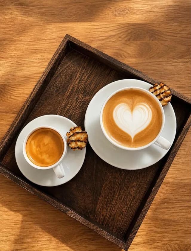Fresh coffee served at the Cherry Tree Cafe counter